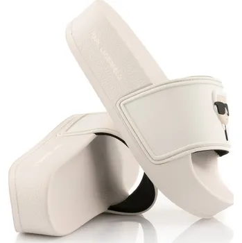 Dámská obuv PANTOFLE KARL LAGERFELD KONDO MAXI KARL NFT SLIDE OFF WHITE RUBBER