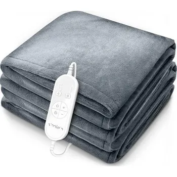 deka Elektrická deka, 9 nastavení teploty, 200 x 180 cm, světle šedá - B SINNLEIN