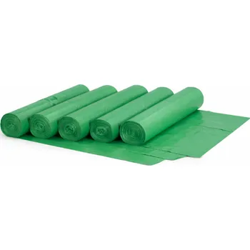 Pytle na odpadky Pytle na odpad 240 litrů, 1000 x 1200 mm, LDPE, 80 mikronů, 75 ks, zelený