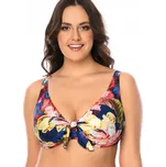 Plavková podprsenka Vivisence 3203 tmavě modrá s květinami 90E