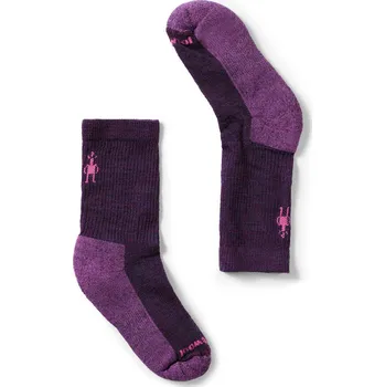 Dětské termo ponožky Dětské merino ponožky SMARTWOOL Kids' Hike Light Cushion Crew Socks, Purple Iris velikost: 29-32 (M)