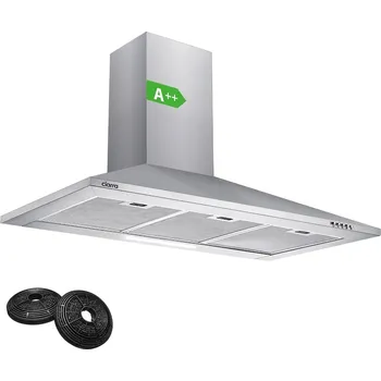 Digestoř CIARRA CBCS9201 A++ komínová digestoř 90 cm, cirkulace vzduchu, nerezová ocel, včetně uhlíkových filtrů