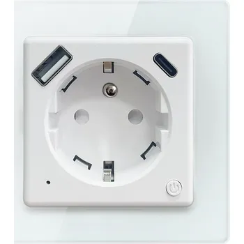 Elektrická zásuvka IMMAX NEO SMART chytrá vnitřní zásuvka Nexa s kolíkem (typ E)/ 16A/ 1x USB/ 1x USB-C/ PD 20W/ Wi-Fi/ LIDL/ TUYA