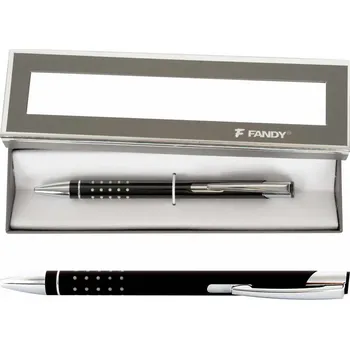 FANDY Pero kuličkové v krabičce Veno rubber B černé