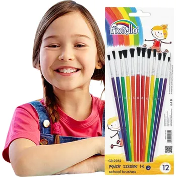 Umělecký štětec Kulaté štětce SADA UMĚLECKÝCH ŠTĚTCŮ ŠKOLNÍ ŠTĚTCE NA BARVY Fiorello