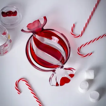 Vánoční salátová mísa na občerstvení skleněná miska Altom Cukr 26,5 cm