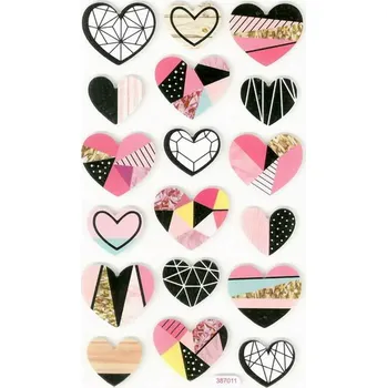 samolepka DP CRAFT Samolepky pěnové DPPI-018 srdce