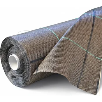 Mulčovací textilie Agrojutex Tkaná textilie, agrotextilie 100g/m2, 100m x 1,05m - hnědá + plastové kolíky ZDARMA