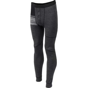 Pánské termo spodky ACLIMA DESIGNWOOL MARIUS PÁNSKÉ SPODKY, Černá, Šedá L