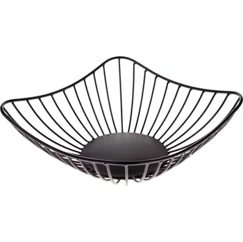 Kovová mísa hranatá, černá