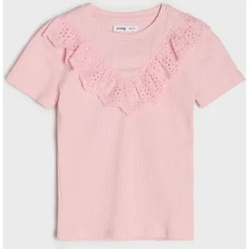 Sinsay - Bavlněné tričko - růžová - 797AV-30X - 797AV-30X-128