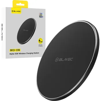 Bezdrátová nabíječka Blavec BQI-06 Qi 15W UniCharge (BQI06-QIB) matte black