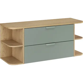 Koupelnový nábytek Comad Koupelnová skříňka pod deskové umyvadlo set Aster Green II. 120 zelená/dub cremona