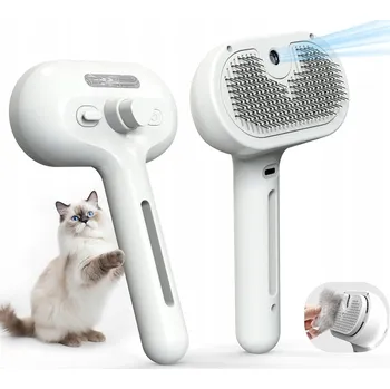 Péče o srst a drápky Elektrický parní kartáč na vyčesávání srsti psa kočky, samočisticí