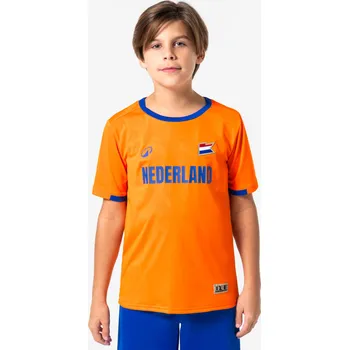 Fotbal KIPSTA Dětský dres pro fanoušky Nizozemska 8 LET MODRÁ|ORANŽOVÁ
