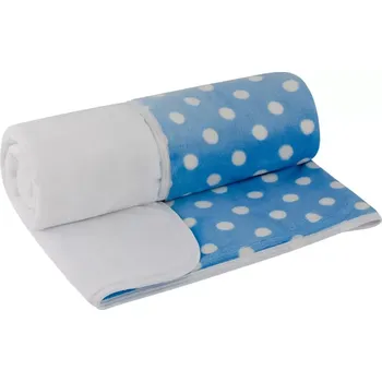 Dětská deka ESITO | Dětská deka dvojitá Magna puntík Blue - puntík modrá / 75 x 100 cm