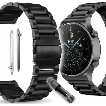 Náramek OCEL NÁRAMEK PRO HUAWEI WATCH GT 2 2e 3 4 5 GT2 GT3 GT4 GT5 PRO 46MM 48MM