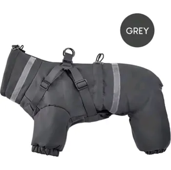 Obleček pro psa Zateplená nepromokavá bunda pro psy (vel. S - 2XL) Barva: Šedá, Velikost: S