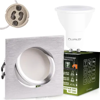 Stropní zapuštěné svítidlo Lumiled 6 W GU10 8,5 cm, stříbrná barva