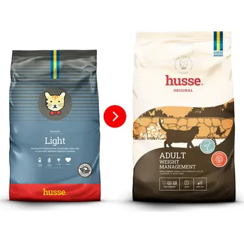 Krmivo pro kočku Husse Adult Weight Management (dříve Exclusive Light) | Kompletní krmivo pro kočky s nadváhou, snadno příbírající a starší kočky Balení: 2 kg