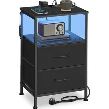 Noční stolek Noční stolek BELLAH s nabíjecí stanicí LGS302BH02