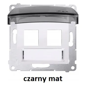 Elektrická zásuvka Internetová a telefonní zásuvka Kontakt-simon černá