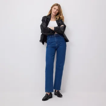 Reserved - Rovné džíny s&nbsp;vysokým pasem - modrá - 994EG-55J - 994EG-55J-38