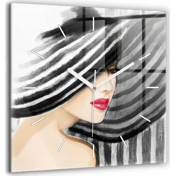 Hodiny Nástěnné hodiny Wallfluent černé 60 cm