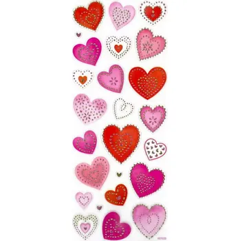 samolepka DP CRAFT Samolepky papírové glitterové DPNB-105 srdce