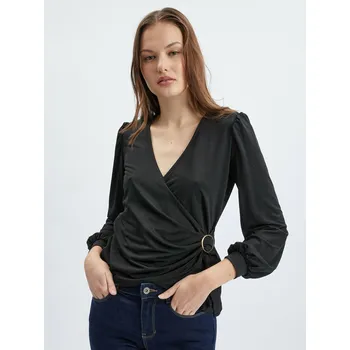 Dámská halenka Orsay Dámské Černá dámská zavinovací halenka ORSAY Černá S (2436488)