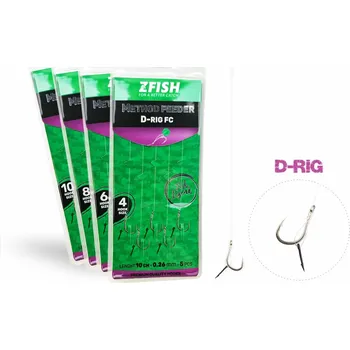 ZFISH Návazec Method Feeder D-RIG 5 ks - Velikost Háčku 12