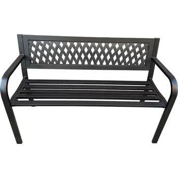 Zahradní lavice Kovová zahradní lavice NAVASI - černá