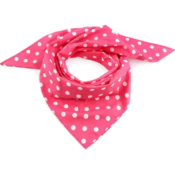 Šátek Bavlněný šátek s puntíky 70x70 cm, velké, 3 růžová