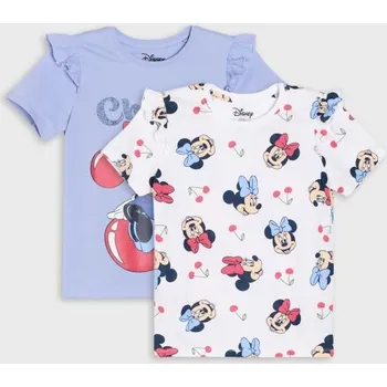 Oblečení a móda Sinsay - Bavlněná trička s potiskem Minnie Mouse - modrá - 381HS-05X - 381HS-05X-128
