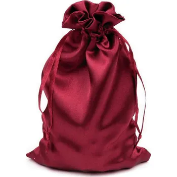 Dárkový pytlík rozměr 11x17 cm saténový, velké, 19 (37) červená tmavá