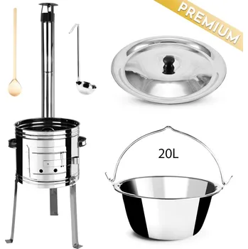 Sport Kotlíková souprava nerezová 20L na guláš – vysoká kotlina, Perfect Home Premium VNZ-2039