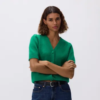 Dámský svetr Reserved - Kardigan s příměsí vlny - zelená - 798IP-77X - 798IP-77X-XL