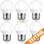 SADA 6x LED žárovka E27 8W 700lm 4000K G45 koule - neutrální bílá