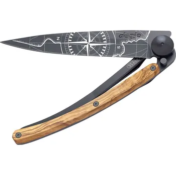 Sport Zavírací nůž Deejo 3GB054 Tattoo Giant Black 390g olive Terra Incognita