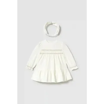 Dívčí šaty Dívčí šaty Mayoral 2904.4A.Baby.9BYA bílá 00X, vel. 92