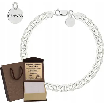 Náramek STŘÍBRNÝ PLNÝ PÁNSKÝ NÁRAMEK GUCCI MASIVNÍ RYZOST 925 + GRAVÍROVÁNÍ DÁREK