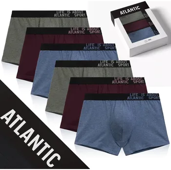 PÁNSKÉ SPORTOVNÍ BOXERKY BAVLNĚNÉ SADA 6 KUSŮ ATLANTIC *L