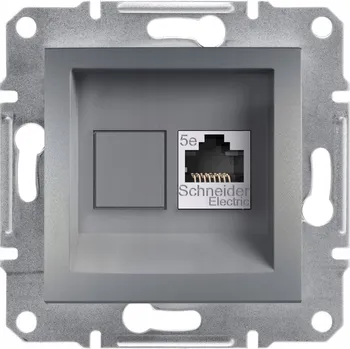 Elektrická zásuvka Nástěnná internetová zásuvka Schneider Electric šedá