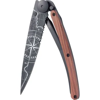 kapesní nůž Kapesní nůž Deejo 1GB554 Tattoo Serration Black 37g coralwood Terra Incognita
