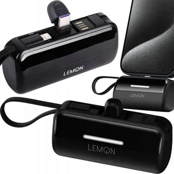 Powerbanka POWERBANK mini LEMON X3 22,5W 5000 mAh Lightning USB-C rychlé nabíjení PD