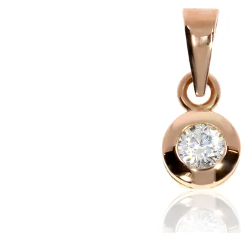 Přívěsek Zlatnictví Helios Jemný rose gold přívěsek se zirkonem