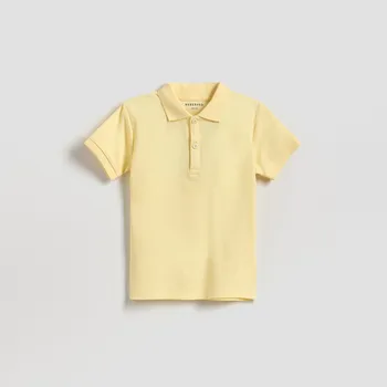 Reserved - Bavlněné polo tričko - světle žlutá - 908HR-10X - 908HR-10X-104