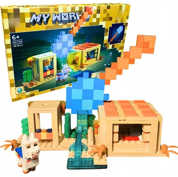 ostatní stavebnice Stavebnice Zámek Chatička Herní Sada Kostek Domeček Poušť My World