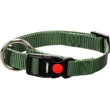 Obojek FLAMINGO Ziggi nylonový khaki (S) 1,5x30-45cm