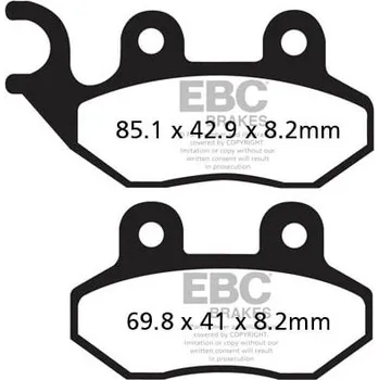 Brzdová destička Brzdové destičky EBC SFAC264 PEUGEOT LXR 125 2010-2015